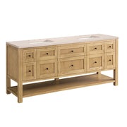 James Martin Vanities Breckenridge Collection 72 in. Double Vanity in Light Natural Oak with Countertop Options - 330-V72-LNO-3AF