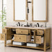 James Martin Vanities Breckenridge Collection 72 in. Double Vanity in Light Natural Oak with Countertop Options - 330-V72-LNO-3AF