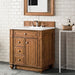 James Martin Vanities Bristol Collection 30 in. Single Vanity in Saddle Brown with Countertop Options - 157-V30-SBR-3AF