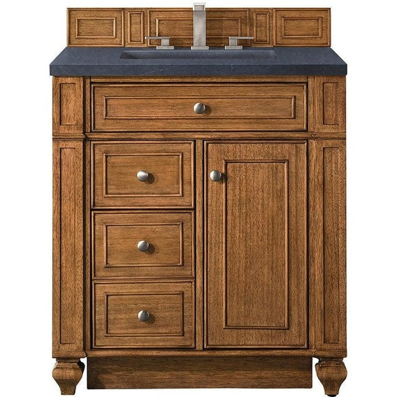 James Martin Vanities Bristol Collection 30 in. Single Vanity in Saddle Brown with Countertop Options - 157-V30-SBR-3AF