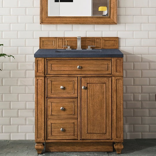 James Martin Vanities Bristol Collection 30 in. Single Vanity in Saddle Brown with Countertop Options - 157-V30-SBR-3AF