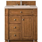 James Martin Vanities Bristol Collection 30 in. Single Vanity in Saddle Brown with Countertop Options - 157-V30-SBR-3AF