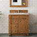 James Martin Vanities Bristol Collection 30 in. Single Vanity in Saddle Brown with Countertop Options - 157-V30-SBR-3AF