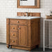 James Martin Vanities Bristol Collection 30 in. Single Vanity in Saddle Brown with Countertop Options - 157-V30-SBR-3AF