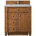 James Martin Vanities Bristol Collection 30 in. Single Vanity in Saddle Brown with Countertop Options - 157-V30-SBR-3AF