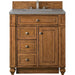 James Martin Vanities Bristol Collection 30 in. Single Vanity in Saddle Brown with Countertop Options - 157-V30-SBR-3AF