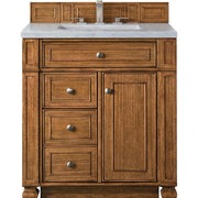 James Martin Vanities Bristol Collection 30 in. Single Vanity in Saddle Brown with Countertop Options - 157-V30-SBR-3AF