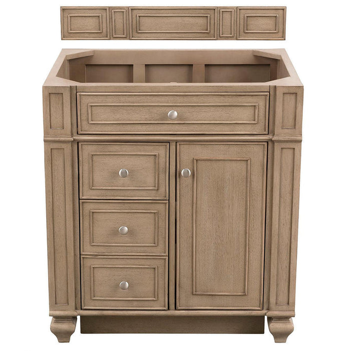 James Martin Vanities Bristol Collection 30 in. Single Vanity in Whitewashed Walnut, Cabinet Only - 157-V30-WW