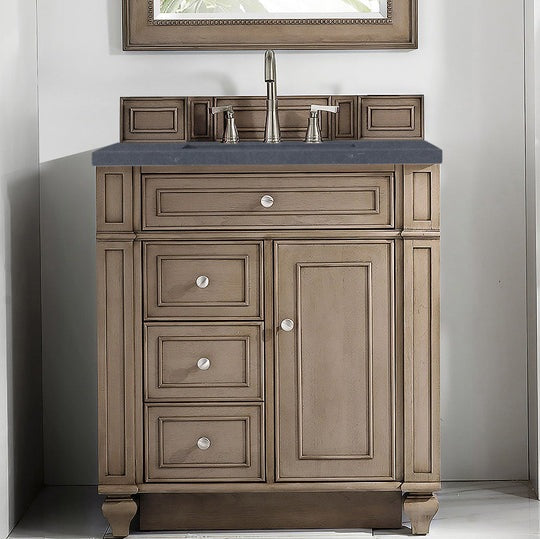 James Martin Vanities Bristol Collection 30 in. Single Vanity in Whitewashed Walnut with Countertop Options - 157-V30-WW-3CBL