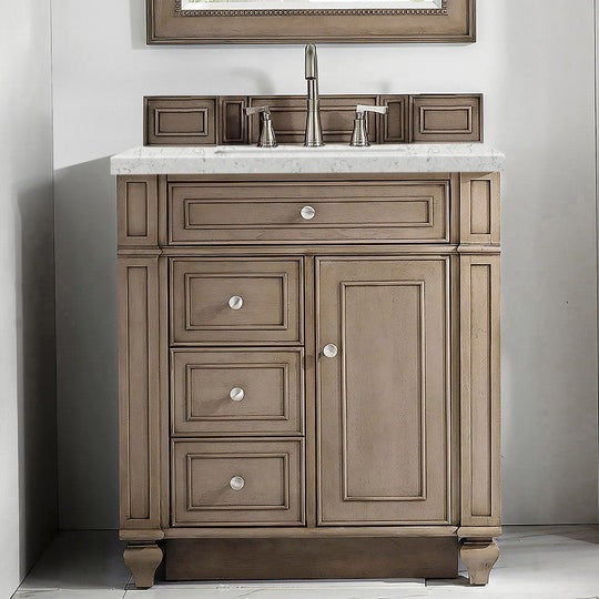 James Martin Vanities Bristol Collection 30 in. Single Vanity in Whitewashed Walnut with Countertop Options - 157-V30-WW-3CBL