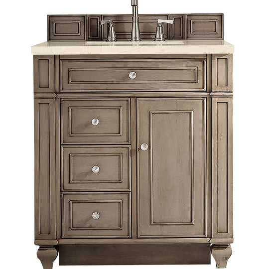 James Martin Vanities Bristol Collection 30 in. Single Vanity in Whitewashed Walnut with Countertop Options - 157-V30-WW-3CBL