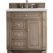 James Martin Vanities Bristol Collection 30 in. Single Vanity in Whitewashed Walnut with Countertop Options - 157-V30-WW-3CBL