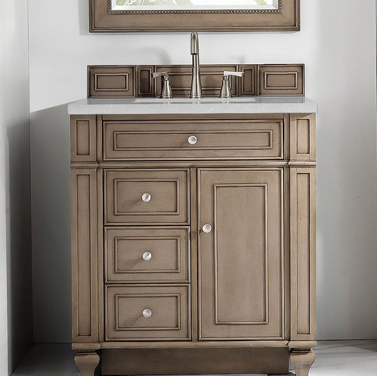 James Martin Vanities Bristol Collection 30 in. Single Vanity in Whitewashed Walnut with Countertop Options - 157-V30-WW-3CBL