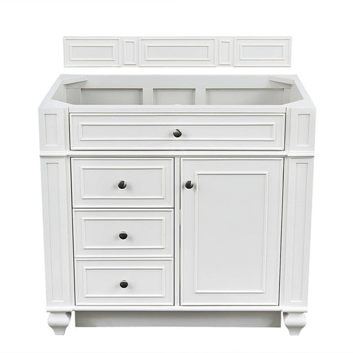 James Martin Vanities Bristol Collection 36 in. Single Vanity in Bright White, Cabinet Only - 157-V36-BW