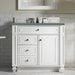 James Martin Vanities Bristol Collection 36 in. Single Vanity in Bright White with Countertop Options - 157-V36-BW-3AF