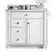 James Martin Vanities Bristol Collection 36 in. Single Vanity in Bright White with Countertop Options - 157-V36-BW-3AF