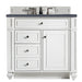 James Martin Vanities Bristol Collection 36 in. Single Vanity in Bright White with Countertop Options - 157-V36-BW-3AF