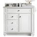 James Martin Vanities Bristol Collection 36 in. Single Vanity in Bright White with Countertop Options - 157-V36-BW-3AF