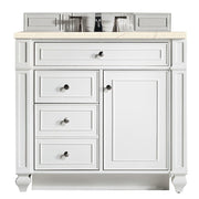 James Martin Vanities Bristol Collection 36 in. Single Vanity in Bright White with Countertop Options - 157-V36-BW-3AF