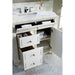 James Martin Vanities Bristol Collection 36 in. Single Vanity in Bright White with Countertop Options - 157-V36-BW-3AF