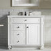 James Martin Vanities Bristol Collection 36 in. Single Vanity in Bright White with Countertop Options - 157-V36-BW-3AF