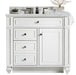 James Martin Vanities Bristol Collection 36 in. Single Vanity in Bright White with Countertop Options - 157-V36-BW-3AF