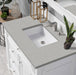 James Martin Vanities Bristol Collection 36 in. Single Vanity in Bright White with Countertop Options - 157-V36-BW-3AF