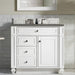 James Martin Vanities Bristol Collection 36 in. Single Vanity in Bright White with Countertop Options - 157-V36-BW-3AF