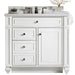 James Martin Vanities Bristol Collection 36 in. Single Vanity in Bright White with Countertop Options - 157-V36-BW-3AF