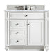 James Martin Vanities Bristol Collection 36 in. Single Vanity in Bright White with Countertop Options - 157-V36-BW-3AF