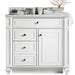 James Martin Vanities Bristol Collection 36 in. Single Vanity in Bright White with Countertop Options - 157-V36-BW-3AF