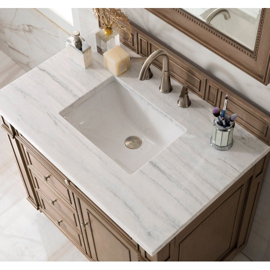 James Martin Vanities Bristol Collection 36 in. Single Vanity in Whitewashed Walnut with Countertop Options - 157-V36-WW-3AF