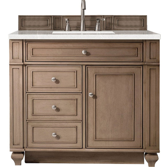 James Martin Vanities Bristol Collection 36 in. Single Vanity in Whitewashed Walnut with Countertop Options - 157-V36-WW-3AF