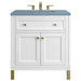 James Martin Vanities Chicago Collection 30 in. Single Vanity in Glossy White with Countertop Options - 305-V30-GW-3AF