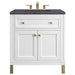 James Martin Vanities Chicago Collection 30 in. Single Vanity in Glossy White with Countertop Options - 305-V30-GW-3AF