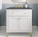 James Martin Vanities Chicago Collection 30 in. Single Vanity in Glossy White with Countertop Options - 305-V30-GW-3AF