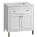 James Martin Vanities Chicago Collection 30 in. Single Vanity in Glossy White with Countertop Options - 305-V30-GW-3AF