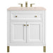 James Martin Vanities Chicago Collection 30 in. Single Vanity in Glossy White with Countertop Options - 305-V30-GW-3AF