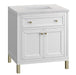 James Martin Vanities Chicago Collection 30 in. Single Vanity in Glossy White with Countertop Options - 305-V30-GW-3AF