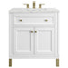 James Martin Vanities Chicago Collection 30 in. Single Vanity in Glossy White with Countertop Options - 305-V30-GW-3AF