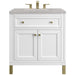 James Martin Vanities Chicago Collection 30 in. Single Vanity in Glossy White with Countertop Options - 305-V30-GW-3AF