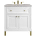 James Martin Vanities Chicago Collection 30 in. Single Vanity in Glossy White with Countertop Options - 305-V30-GW-3AF