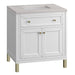 James Martin Vanities Chicago Collection 30 in. Single Vanity in Glossy White with Countertop Options - 305-V30-GW-3AF