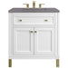 James Martin Vanities Chicago Collection 30 in. Single Vanity in Glossy White with Countertop Options - 305-V30-GW-3AF