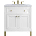 James Martin Vanities Chicago Collection 30 in. Single Vanity in Glossy White with Countertop Options - 305-V30-GW-3AF