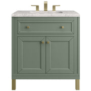 James Martin Vanities Chicago Collection 30 in. Single Vanity in Smokey Celadon with Countertop Options - 305-V30-SC-3AF