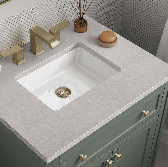 James Martin Vanities Chicago Collection 30 in. Single Vanity in Smokey Celadon with Countertop Options - 305-V30-SC-3AF