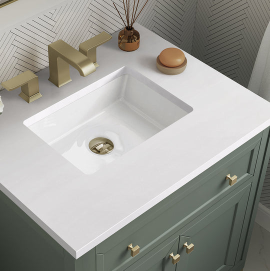 James Martin Vanities Chicago Collection 30 in. Single Vanity in Smokey Celadon with Countertop Options - 305-V30-SC-3AF