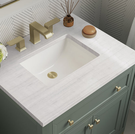 James Martin Vanities Chicago Collection 30 in. Single Vanity in Smokey Celadon with Countertop Options - 305-V30-SC-3AF