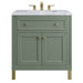 James Martin Vanities Chicago Collection 30 in. Single Vanity in Smokey Celadon with Countertop Options - 305-V30-SC-3AF